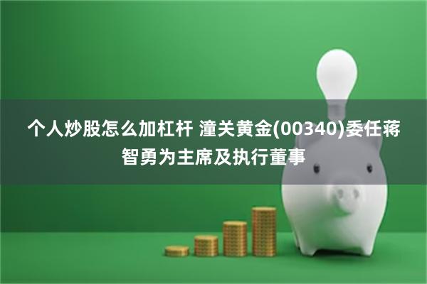 个人炒股怎么加杠杆 潼关黄金(00340)委任蒋智勇为主席及执行董事