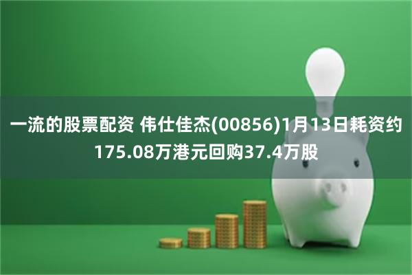 一流的股票配资 伟仕佳杰(00856)1月13日耗资约175.08万港元回购37.4万股