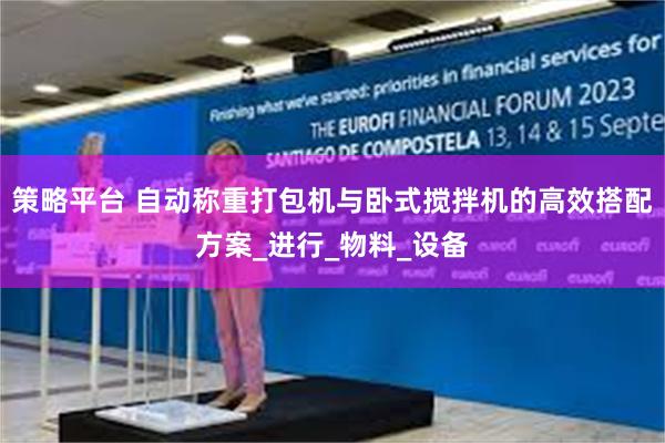 策略平台 自动称重打包机与卧式搅拌机的高效搭配方案_进行_物料_设备